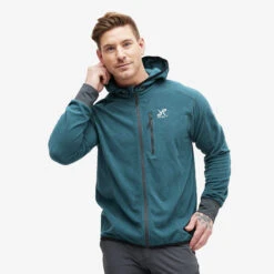 Trekker Hoodie Men Teal