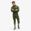 Hiball Waffle Base Layer Set Men Olive Night
