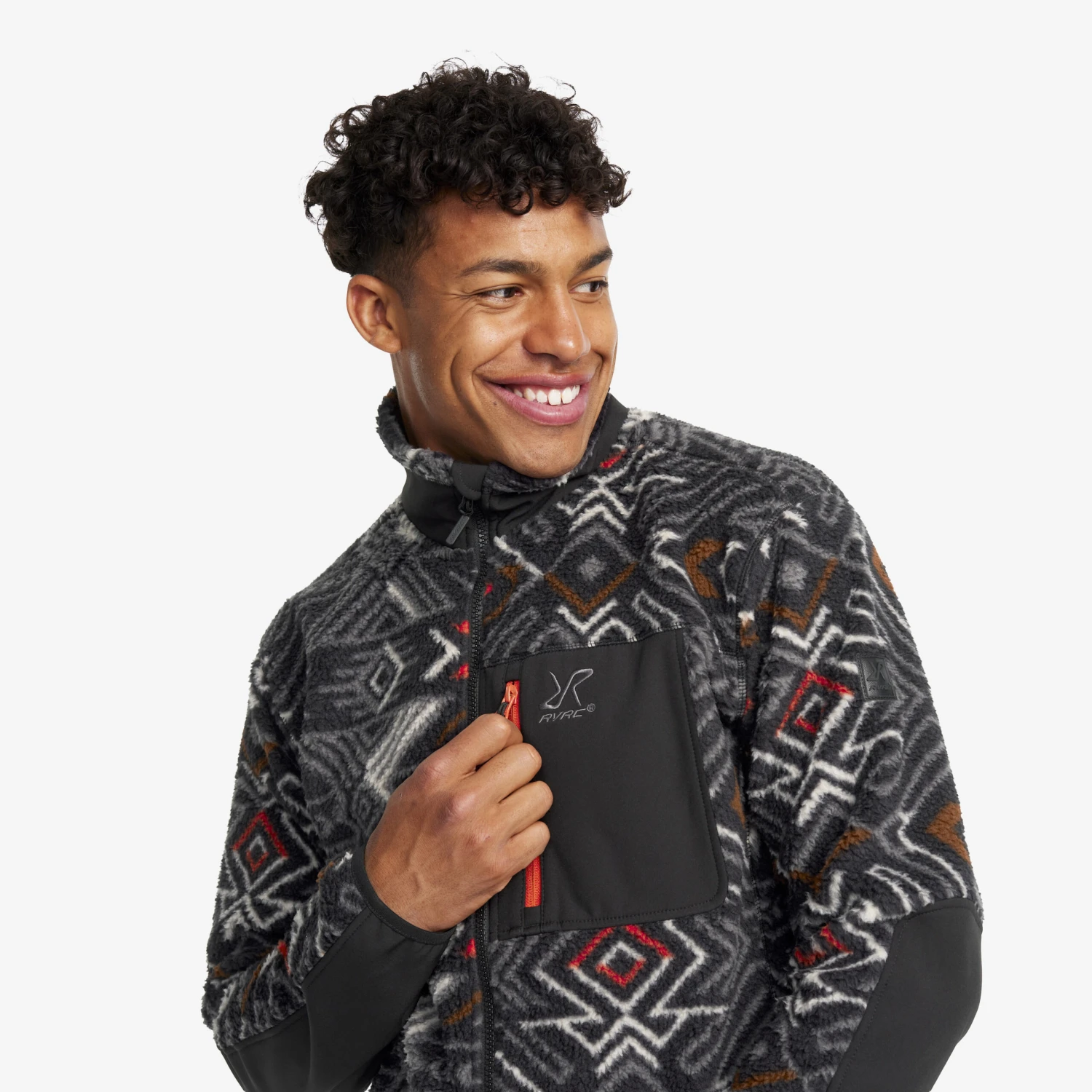 High Pile Fleece Men Black 6 High Pile Fleece Men Black - Image 4