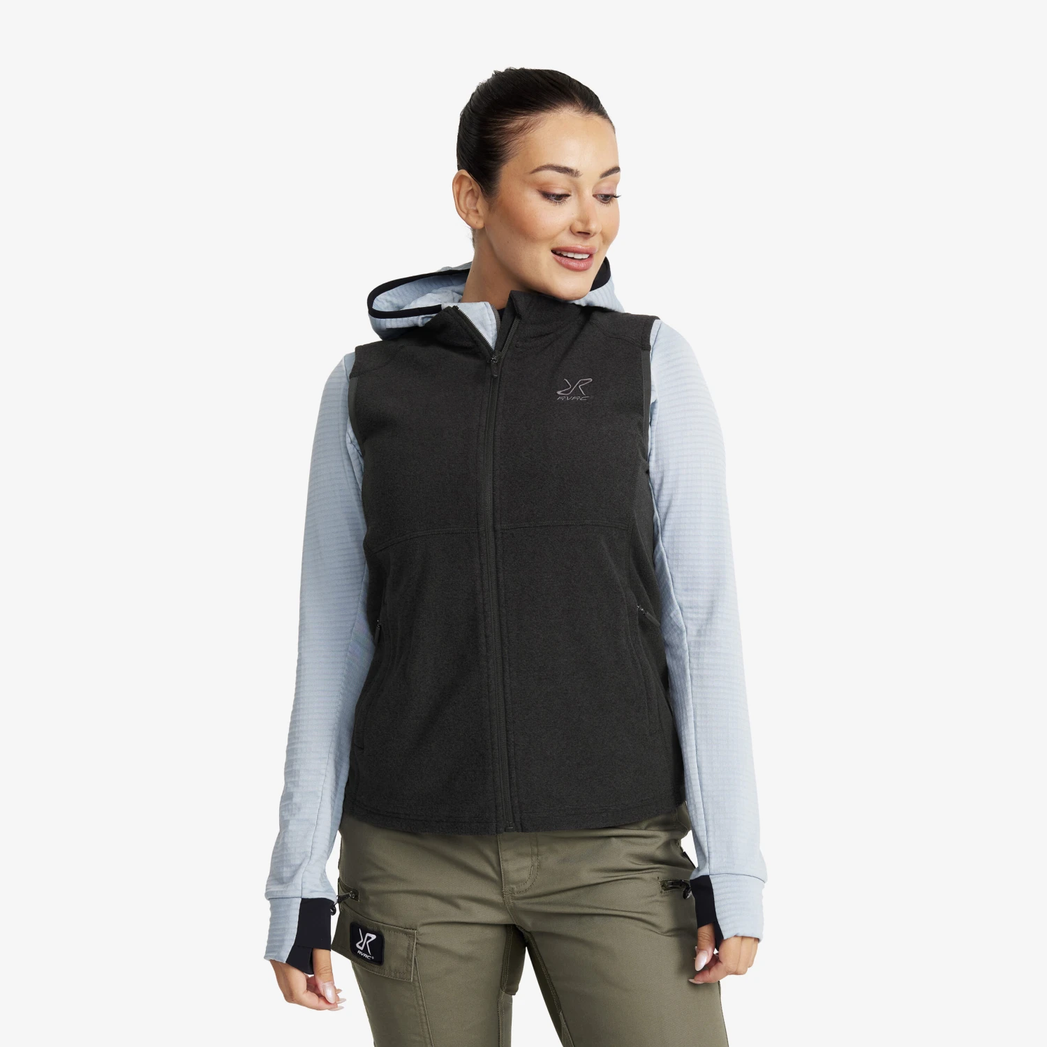 Essential Fleece Vest Women Black 3 Essential Fleece Vest Women Black