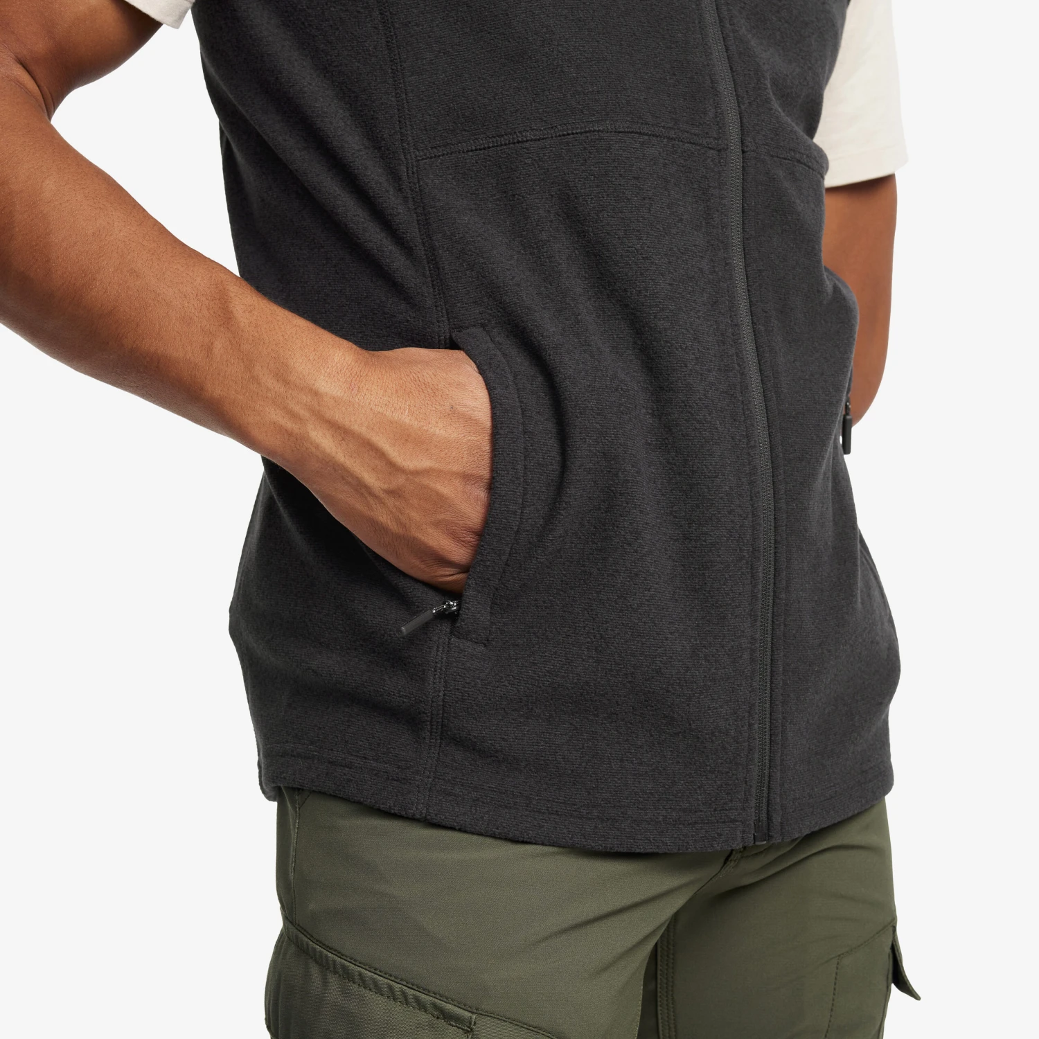 Essential Fleece Vest Men Black 7 Essential Fleece Vest Men Black - Image 5