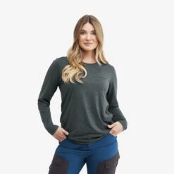 Vagabond Long Sleeve Tee Women Anthracite Melange