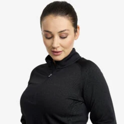 Waffle 1/2 Zip Baselayer Top Women Black -Truefit Wear Shop b3c0a61f 30db 4da7 b43f 1d328979e010