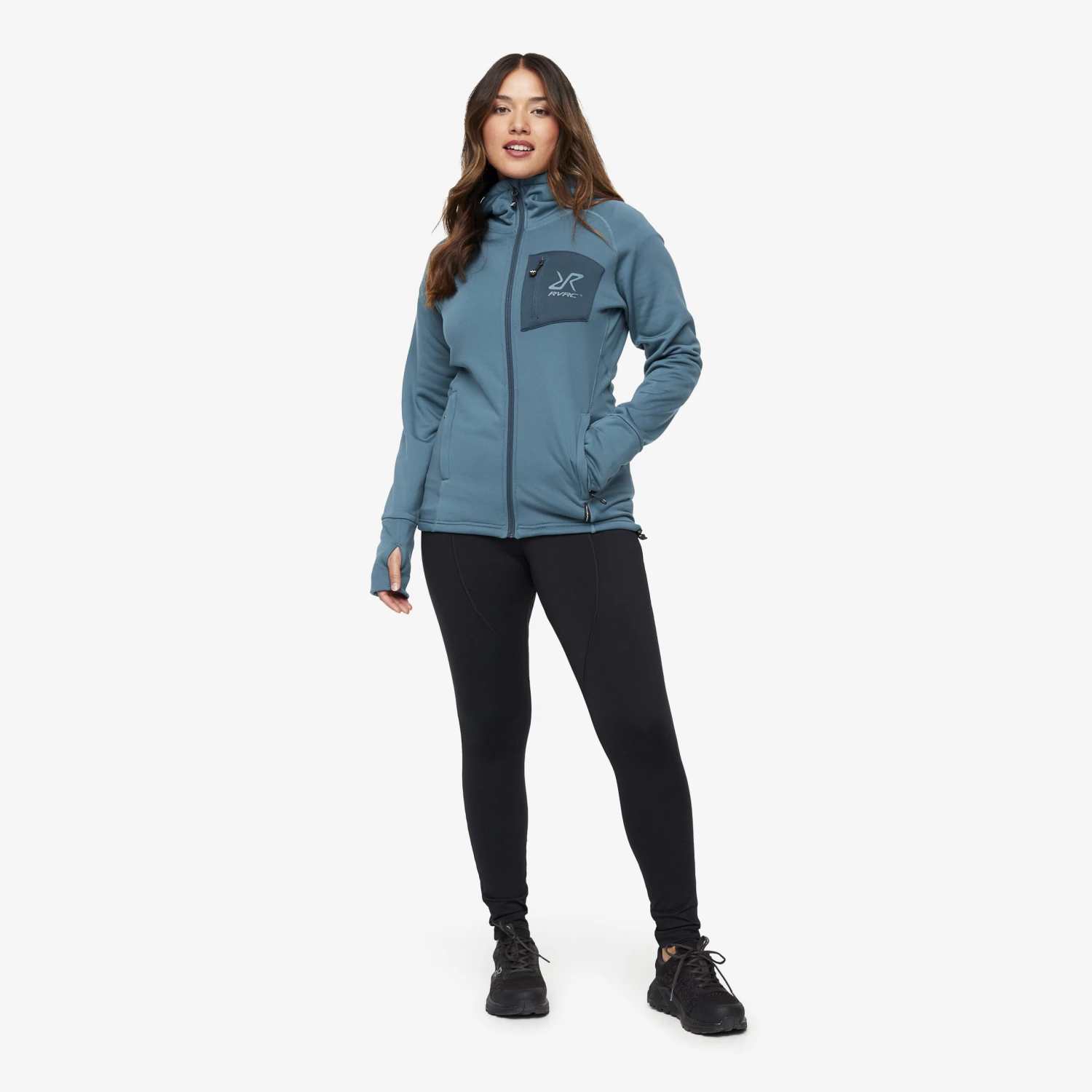 Illusion Hoodie Women Ocean Teal 4 Illusion Hoodie Women Ocean Teal - Image 2